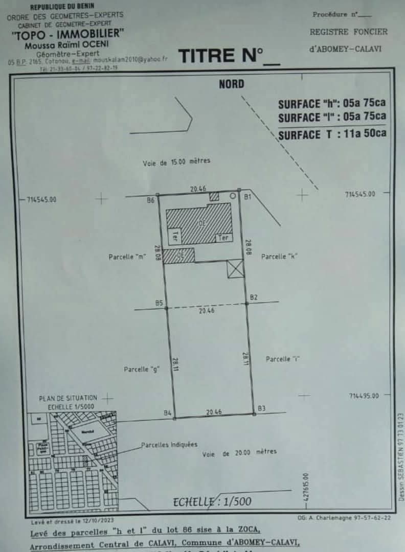 2 PARCELLES CLÔTURÉES DÉJÀ LOTIES ET RECASÉES À VENDRE, ZOCA - BAR LE CAVIAR - CHIC - CALAVI