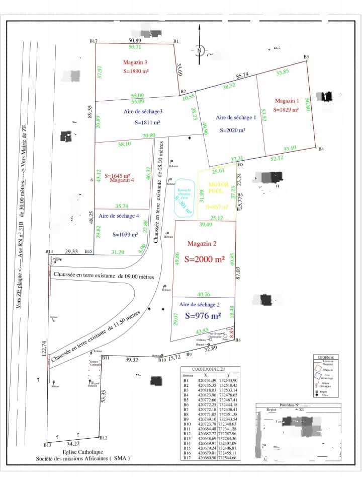 DOMAINE DE 2 HECTARES & 6176M² À VENDRE, YOKPO