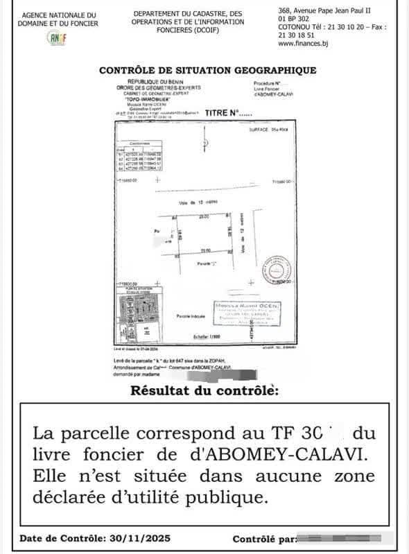 PARCELLE EN ANGLE DE RUE DÉJÀ LOTIE ET RECASÉE À VENDRE, ARCONVILLE - HÔPITAL CHIC - ZOPAH- CALAVI