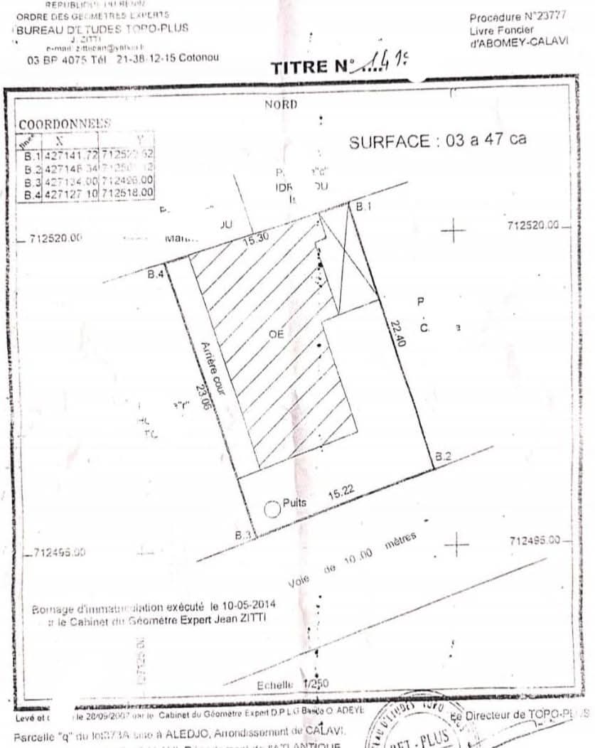 PARCELLE DÉJÀ LOTIE ET RECASÉE À VENDRE, AGORI ALÈDJO - RÉSIDENCE DJÈNONTIN - SÉMINAIRE - CALAVI