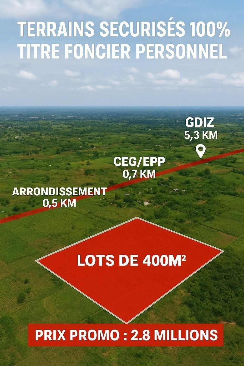 20 PARCELLES DÉJÀ LOTIES & RECASÉES À VENDRE, CEG YOKPO - ARRONDISSEMENT - GLO YOKPO, GLO-DJIGBÉ