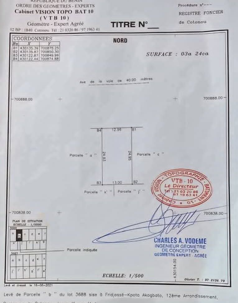 PARCELLE DÉJÀ LOTIE, RECASÉE À VENDRE, AKOGBATO
