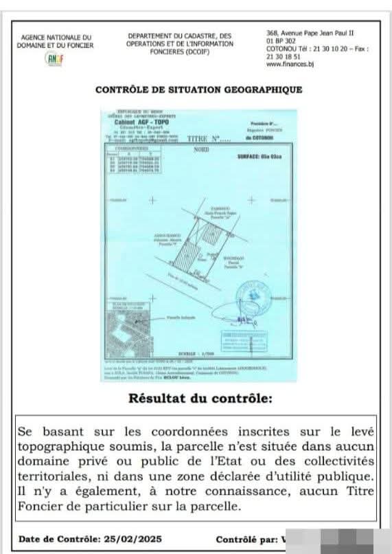 PARCELLE DÉJÀ LOTIE ET RECASÉE À VENDRE, BAR AGLA SHOW - BRIGADE DES MŒURS - COTONOU