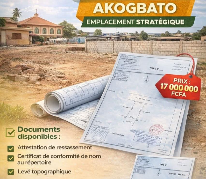 PARCELLE DÉJÀ LOTIE ET RECASÉE À VENDRE, AKOGBATO